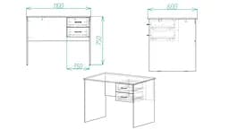 Стіл комп'ютерний Вінсент Ferrum-decor 750x1100x600 ДСП Дуб Сан-Марино 16 мм (FRD-104789) - мініатюра 4