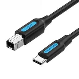 Кабель Vention 0.5м Type-C - USB Type-B 2.0 5V/2A 480 Мбит/с USB-C на USB-B для Принтера Черный (CQUBD)