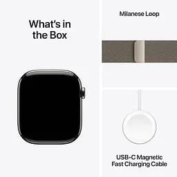 Смарт-годинник Apple Watch Series 11 GPS + Cellular 42mm Natural Tit. Case w. Natural Milanese Loop (MF8P4) - мініатюра 4