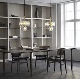 Люстра на 4 білих матових або прозорих плафонів | Арт. A 201/4 | Line F