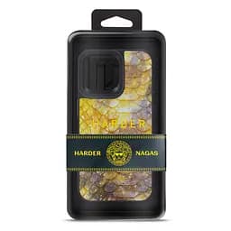Кожаный чехол для Apple iPhone 14 Pro Max, Harder Nagas, желтый, термополиуретан ТПУ + экокожа с имитацией кожи Наги, панель, защита корпуса, противоударный, микрофибра, рамка вокруг камеры, защита всего корпуса, (ARM76756) - мініатюра 3