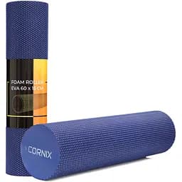 Масажний ролик Cornix EVA+ 60 x 15 см (валик, ролер) XR-0309 Navy Blue