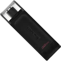 USB флеш-накопитель Kingston DataTraveler 70 128GB USB-C 3.2 Gen 1 Black (DT70/128GB) [66935]