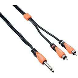 Коммутационный кабель Bespeco Jack 6.3 stereo - 2xRCA SLYSRM300 3м