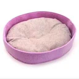 Лежак для котів та собак Zoo-hunt із фетру Емілі рожевий №4 45х60х12 см