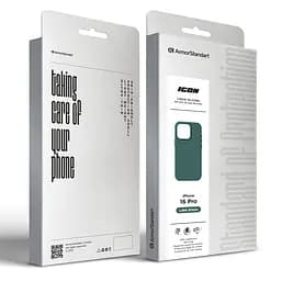 Силиконовый чехол с MagSafe для Apple iPhone 16 Pro, ICON2 MagCase, зеленый, противоударный, панель с мягкой подкладкой, защита всего корпуса, поддержка беспроводной зарядки, совместим с защитными стеклами и пленками, ArmorStandart (ARM81318) - мініатюра 10