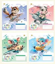 Зошити учнівські 12 аркушів коса лінія 25 штук в упаковці ТЕ43110