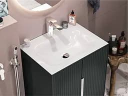 Умивальник Miraggio JESSEL 600 (0000746) Miramarble, Глянцевий, Накладний/Врізний, Білий - мініатюра 7