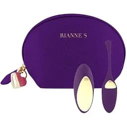 Віброяйце Rianne S: Pulsy Playball Deep Purple з вібруючим пультом Д/У косметичка-чохол