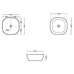 Умивальник Jaquar 40 см JDS-BLM-25911 - мініатюра 2