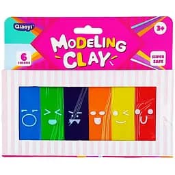 Пластилін Bambi "Modeling Clay" 8022 самозастигаючий, 6 кольорів, 100 грам