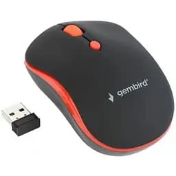 Миша Gembird MUSW-4B-03-R бездротова чорний/Red dpi 1600 USB 2xAAА (MUSW-4B-03-R)