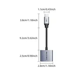 Перехідник USB-C M to 3.5mm F + USB-C F PD60W Cabletime (CA915750) - мініатюра 4