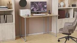 Компьютерный стол Ferrum-decor Ханна 75x120x70 серый ДСП Дуб Сонома 16мм (FRD-101432)