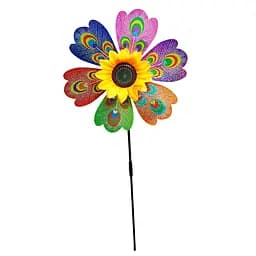 Дитячий вітрячок "Павлин" МR 1225-1 квітка діаметром 28 см, паличка 48 см