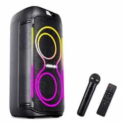 Портативна колонка ZXX-5504 із мікрофоном караоке RGB підсвічування Bluetooth 1000 Вт із мікрофоном FM радіо USB Чорний