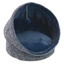 Будинок для кота з іграшками Croci Iglooo Glam. Складна 44x44x48 см (синій)