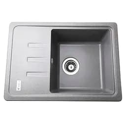 Гранітна мийка Mira MONTI 620х435 мм сірий для кухні стійка до подряпин безпечна для їжі