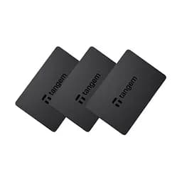 Криптогаманець Tangem Wallet, апаратний мультивалютний холодний криптовалютний NFC-гаманець, набір з 3 карток, підтримка Android/iOS, пластикові картки, сертифікація CC EAL6+, надійне офлайн-зберігання криптовалют і токенів (TG128X3-B) - мініатюра 2