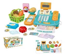 Кассовый аппарат 8353 А 11 элементов, купюры, продукты, звук, в коробке (6983449400249)