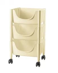 Полиця пластикова Guzzini Kitchen Active Design, на колесах, 69х44, 5х30, 5 см, бежевий (22650579)