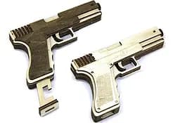 Дерев'яний конструктор Пістолет Glock 19 | Woodzle | 64 деталі - мініатюра 5