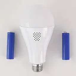 Смарт лампочка акумуляторна лампа світлодіодна на батарейках 20W LED Intelligent Bulb E27 - мініатюра 9