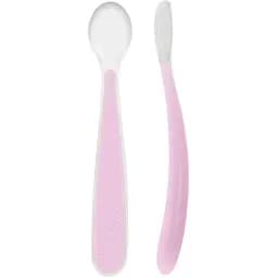 Ложка силіконова Chicco 6+, 2 шт. рожева (06828.11)