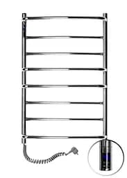 Електрична рушникосушарка Navin Омега 530x800 Sensor ліва з таймером 10-015133-5380, Хром, Ліве, Електронний