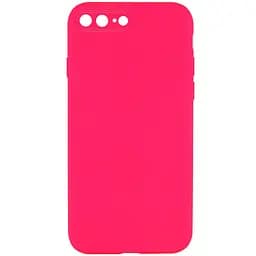 Чехол Silicone Case Square Full Camera Protective AA No Logo для Apple iPhone 7 plus/8 plus 5.5 Розовый/Barbie pink