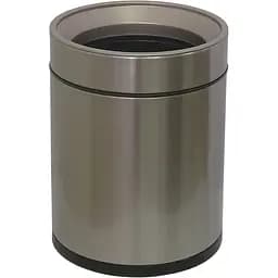 Ведро для мусора круглое без крышки Jah 12 л 21.1x21.1x33 см серебряный металлик (JAH351 silver)