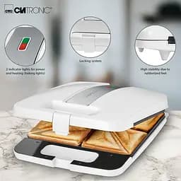 Сендвічниця CLATRONIC ST 3629 White - мініатюра 3
