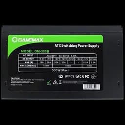 Блок живлення GameMax GM-500B 500W (GM-500B) Б/В - мініатюра 3