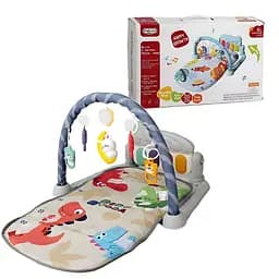 Яскравий розвиваючий килимок з музичним піаніно та підвісними іграшками для малюків
