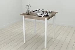 Стіл кухонний Ferrum-decor Агата 75x70x70 Білий ДСП Сонома Трюфель 16мм (FRD-106241)