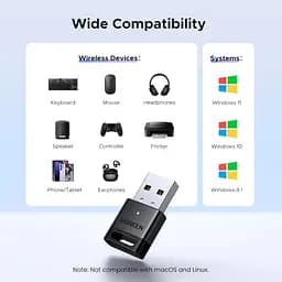 Bluetooth-адаптер Ugreen USB Bluetooth 5.4 CM748 Black (45134) - мініатюра 4