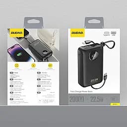 Павербанк Dudao Black 20 000 mAh / 22.5 Вт (6977196680016) - мініатюра 4