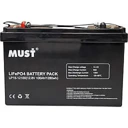 Акумулятор стаціонарний Must LiFePO4 LP15-12100 (+/-) 12.8V 100Ah клема під болт