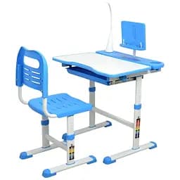 Дитяча парта Bambi M 4428-4 з лампою та підставкою для книг