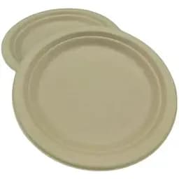 Тарілка одноразова паперова Ø 160 мм бежева 50 шт.