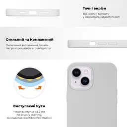 Чехол-накладка силиконовый противоударный для Apple iPhone 13, панель с защитой всего корпуса, софт-тач, nectarine, ArmorStandart (ARM62139) - мініатюра 2
