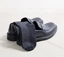 Шкарпетки з принтом клітки високі безшовні якісні ORGANIC cotton JILL ANTONY Чорний, 39-41 - мініатюра 5