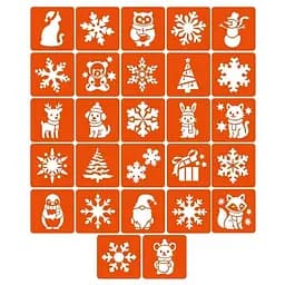 Набор трафаретов для био-тату "Зима" Fresh Tattoo zima_5x5_27_1, 5х5 см