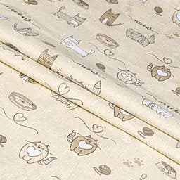 Комплект постільної білизни Home Line Котяча радість 215х143 см піщаний/рожевий (175853) - мініатюра 3