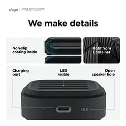 Чохол Elago Armor Case Black for AirPods Pro 2nd Gen чорний (EAPP2C-ARMOR-BK) - мініатюра 3