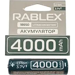 Літій-іонний акумулятор із захистом Rablex 18650 4000 mAh (Li-ion) 3.7 V Original - мініатюра 2