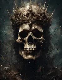 Дерев'яний фігурний пазл Череп короля піратів, А5, Картонна коробка 35 елементів