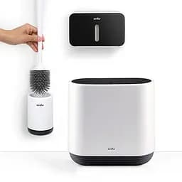 Набір аксесуарів для ванної кімнати МВМ My Home MVM-04: BP-12, BP-14, BP-15, білий із чорним (MVM-MH-04 WHITE/BLACK)