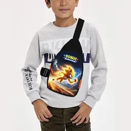 Сумка через плечо детская Супер Соник 29х17 см сумка слинг для мальчика (02204)