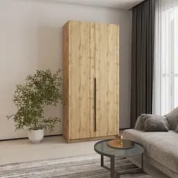 Шкаф 2-дверный MebelStar Оскар ДСП BG, комплект полок 100x52x220 см Дуб тахо (MBS-4508)